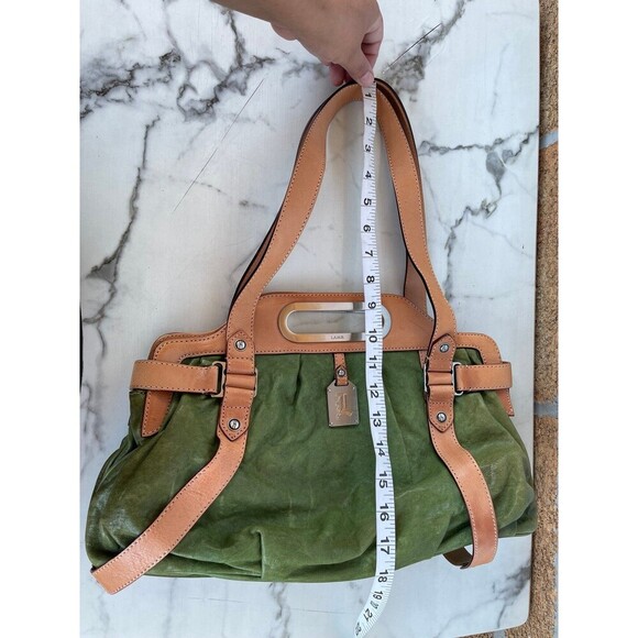 L.A.M.B buttery soft green leather shoulder bag DEADSTOCK - Picture 9 of 13